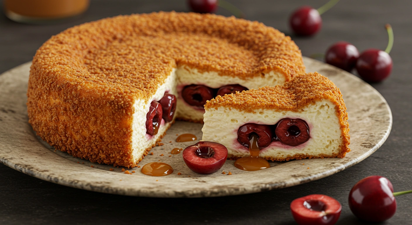 Deep-Fried Cherry-Filled Cheesecake - tertiary view